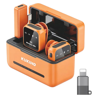 Mother'S Day Sale！Kukiho Wireless Lavalier Microphone for Iphone Ipad Android with Charging Case Audio Smartphone Audio Smartphone