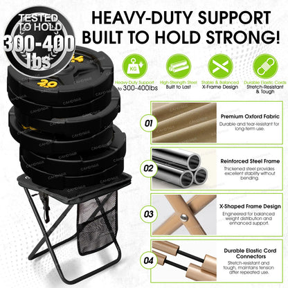 【Summervibes】Camdoor Camping Chairs, Folding Chair, 1.5 Lbs Ultra Light, Max Load Capacity 400Lbs, Portable Outdoor Folding Chair with Pocket, for Queuing, Fishing, Hiking Tours, Outdoor Activities Camping Accessories, Camping Supplies Tiktokshopsp