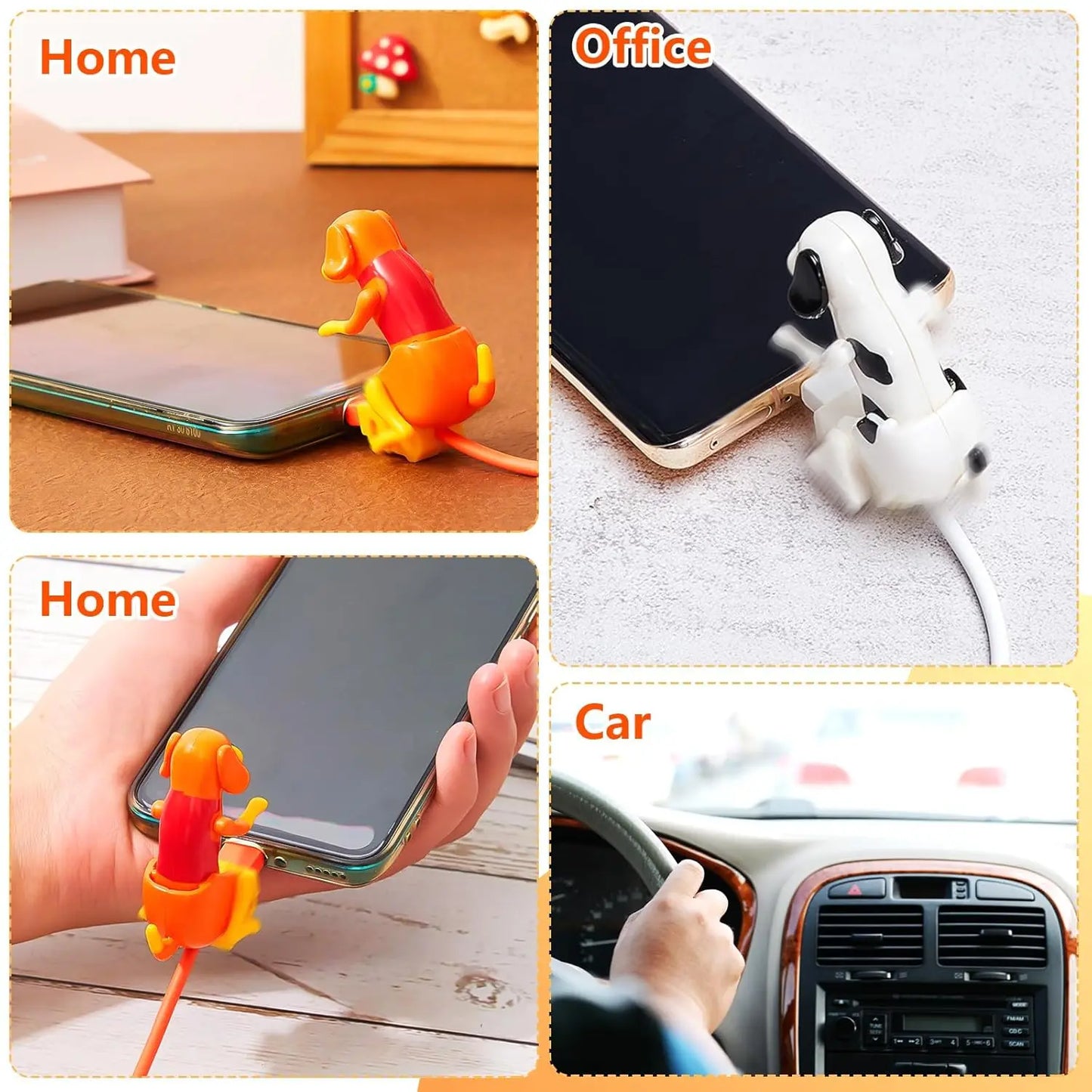 Funny Dog Charging Cable , Smartphone Funny USB Cable, USB Data Transmission, Mini Graduation Season Gift, Presents for Charging of Mobile Phones, Compatible with Type-C/Lightning