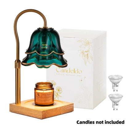 Candeldo Candle Warmer Lamp, Lily of the Valley Flower Lamp, Height Adjustable with Timer, 2 Bulbs Included, Flameless Fragrance Lamp for Home Bedroom Decor, Ideal Gift for Mom Birthday