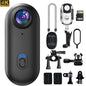 128G 4K Body Camera, Thumb Size Cam,Wearable Camera with 360°Rotatable Clip & Magnetic Clip,120 Minutes for Recording,Take for Lecture, Traveling,Pet Walking,Outdoors Activities