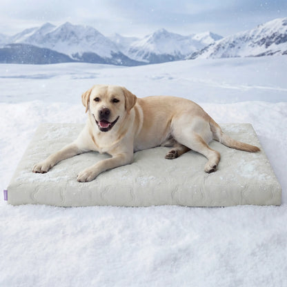 Bedsure Cooling Thin & Thick Mat for Dogs – Q-MAX>0.4 Washable Pet Cooling Pad, No Gel, No Electric, Non-Slip Summer Crate Bed for Large Dogs Summervibes