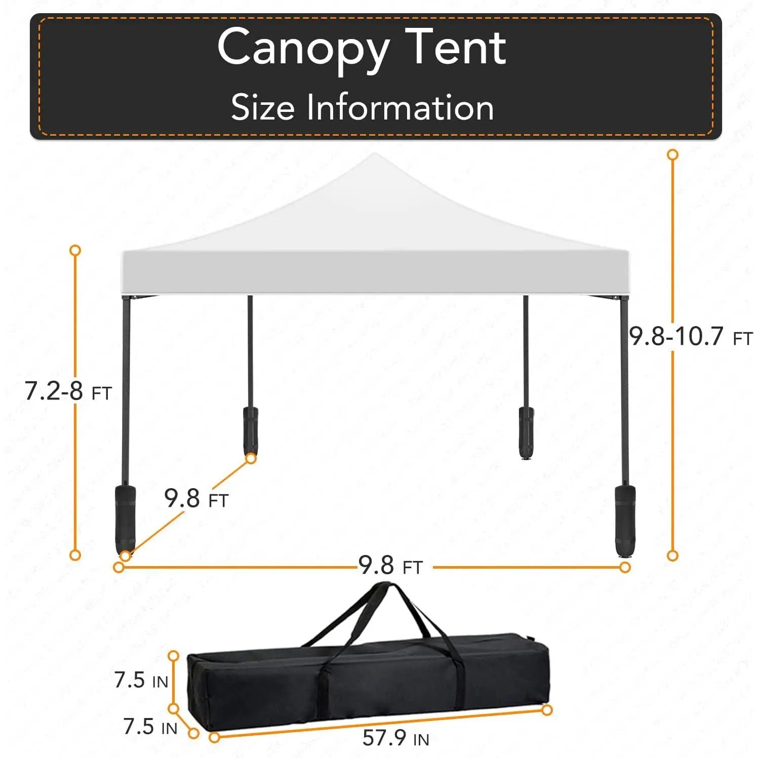 10X10 Pop up Canopy Tent - Adjustable Canopy, Quick Setup, 50+ UV Proof, Durable, Water Resistant Portable Commercial Gazebo for Home Party, Outdoor Activities,Summervibes