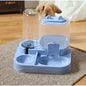 2-In-1 Automatic Cat Feeder and Water Dispenser, Gravity Pet Feeding Station, BPA Free, Dry Wet Separation, Auto Dog Water Bowl for Indoor Cats Dogs, Travel Friendly