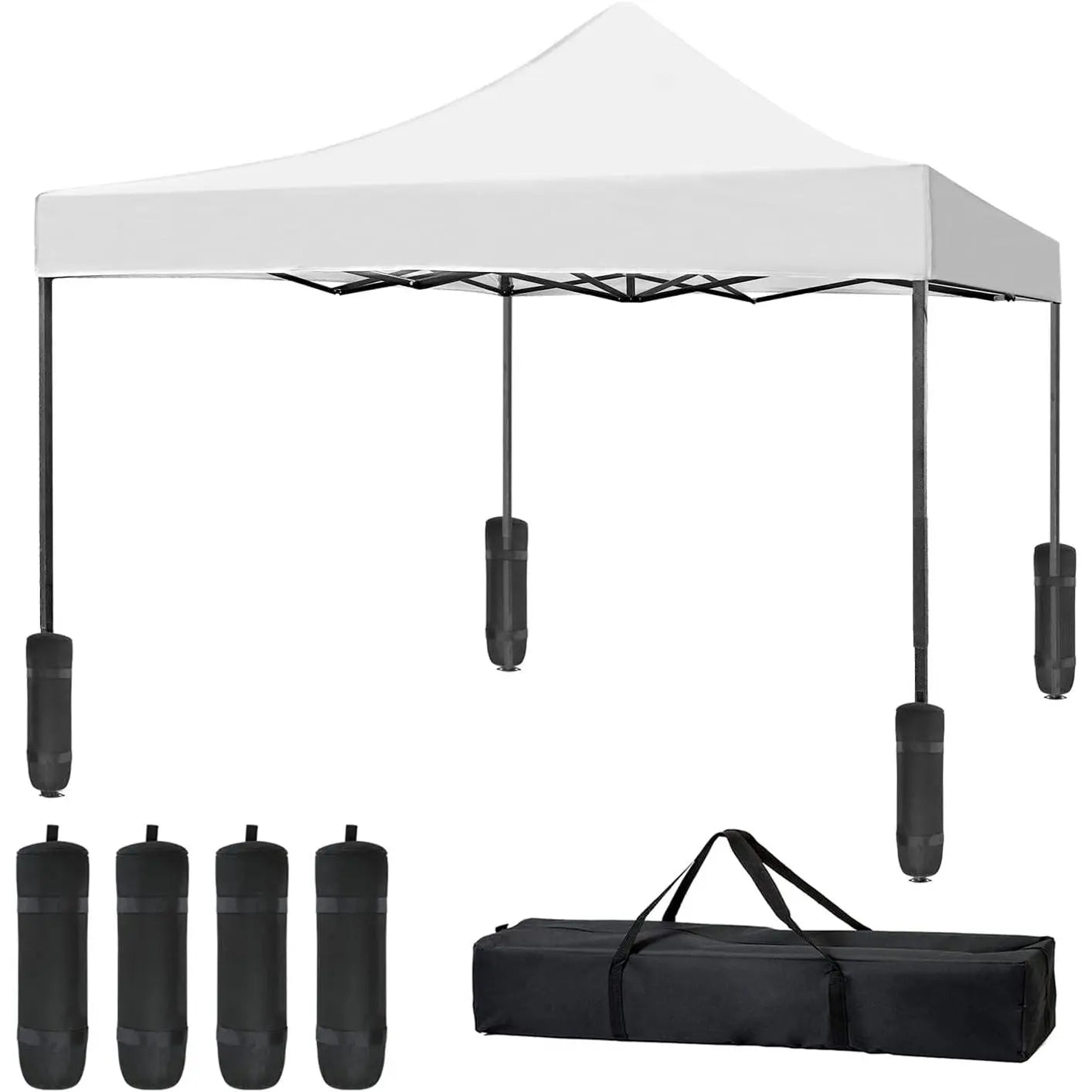 10X10 Pop up Canopy Tent - Adjustable Canopy, Quick Setup, 50+ UV Proof, Durable, Water Resistant Portable Commercial Gazebo for Home Party, Outdoor Activities,Summervibes