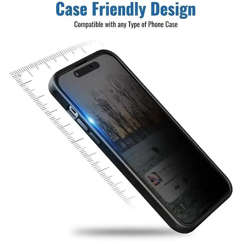 Anti-Spy Privacy Protective Phone Screen Protector Installation, Tempered Screen Film Compatible with Iphone 17 16 15 14 13 12 11 Pro Max plus Air, Mobile Phone Accessories
