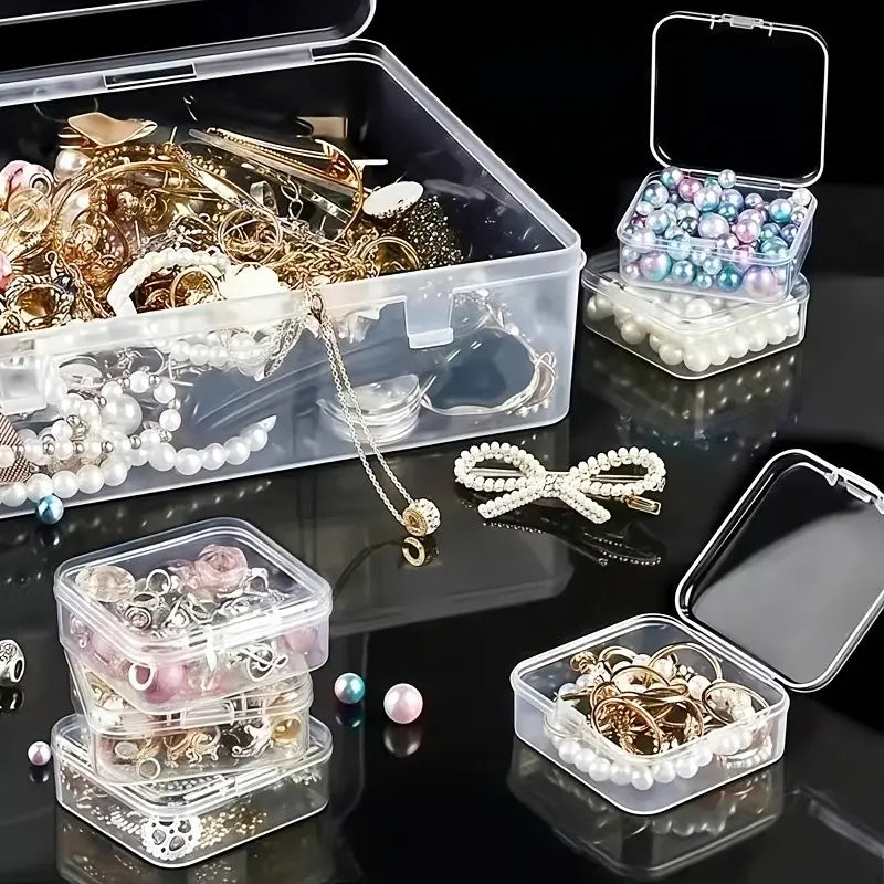 31Pcs Plastic Storage Box Set, Jewelry Organizer, Sturdy Storage Organizer, Jewelry Storage Unit, Bead Container, Rectangular Durable Material, Perfect for DIY Jewelry, Valentine'S Gift
