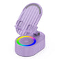 AKLLCCR Wireless Induction Audio Bluetooth Speaker 5In1 Cellphone Holder USB Emergency Rechargeable (5000Mah) Portable Power Mobile Tablet Stand with Colorful Ambient Light Gifts for Friend, Family