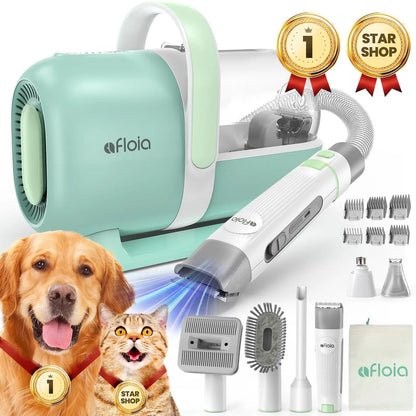 【Limitedtimeflashsale】Afloia Dog Grooming Kit, Pet Grooming Vacuum & Dog Clippers & Dog Brush for Shedding with Vacuum Grooming Tools, Petlovers Low Noise Dog Vacuum Hair Remover Pet Grooming Supplies Paw Trimmer Summervibes
