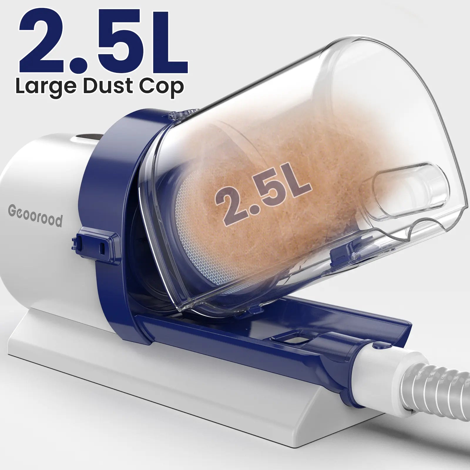 【Geoorood】 Geoorood Dog Grooming All-In-One Kit with Vacuum Brush 2.5L Large Pog, Stainless Steel Blades Lightweight Design 13Kpa Suction Force Portable Cleaning Set #Summervibes #Petlovers