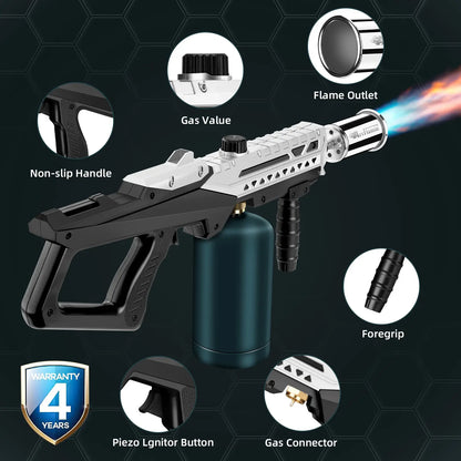 ARTFLAMM Powerful Propane Torch Gun, Multi-Use Torch with Adjustable Flame, Blow Torch for Campfire, Fire Pit Starter, Fun Gift (Propane Tank Not Included)