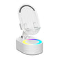 AKLLCCR Wireless Induction Audio Bluetooth Speaker 5In1 Cellphone Holder USB Emergency Rechargeable (5000Mah) Portable Power Mobile Tablet Stand with Colorful Ambient Light Gifts for Friend, Family
