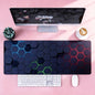 Mouse Pad - Cyber Hex Grid Extended Abstract Geometric Desk Mat, Stitched Edges & Non-Slip Base for Office & Gaming Tiktokshopspringglowup,Summervibes
