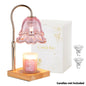 Candeldo Candle Warmer Lamp, Lily of the Valley Flower Lamp, Height Adjustable with Timer, 2 Bulbs Included, Flameless Fragrance Lamp for Home Bedroom Decor, Ideal Gift for Mom Birthday