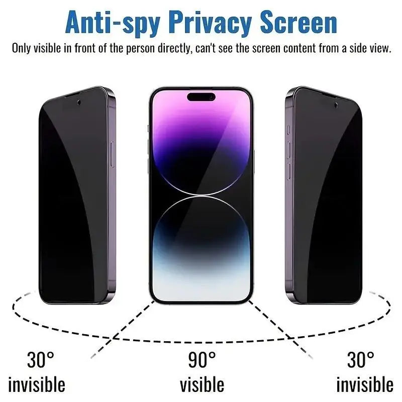 Anti-Spy Privacy Protective Phone Screen Protector Installation, Tempered Screen Film Compatible with Iphone 17 16 15 14 13 12 11 Pro Max plus Air, Mobile Phone Accessories