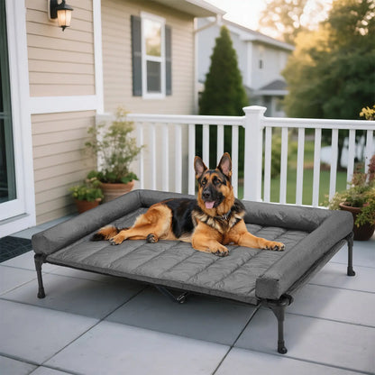 #Summervibes #Petlovers Veehoo Orthopedic Elevated Pet Bed – Joint Support & Anxiety Relief Calming Dog Couch with Soft Bolster Cushion | Healthy Deep Sleep, Breathable Mesh & Washable Cover
