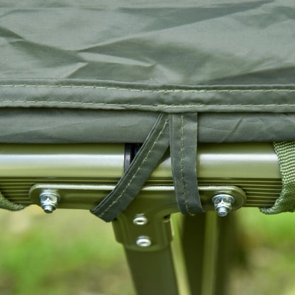 #Summervibes Outsunny 1/2 Person Foldable Camping Cot with Tent, Bedspread, Thick Air Mattress, 4-In-1 Elevated Camping Bed for Outdoor Hiking, Picnic, Travel
