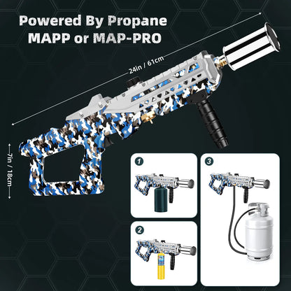 ARTFLAMM Powerful Propane Torch Gun, Multi-Use Torch with Adjustable Flame, Blow Torch for Campfire, Fire Pit Starter, Fun Gift (Propane Tank Not Included)