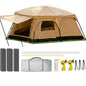 【Camping Essentials】2026 Extra Large 10-12 Person Family Tent Waterproof Instant Setup Oxford Polyester Lightweight Canopy with Mesh Windows & Double Doors - Camping Accessories for Outdoor Hiking Picnic Spacious Easy Pop up Glamping Gear Gifts