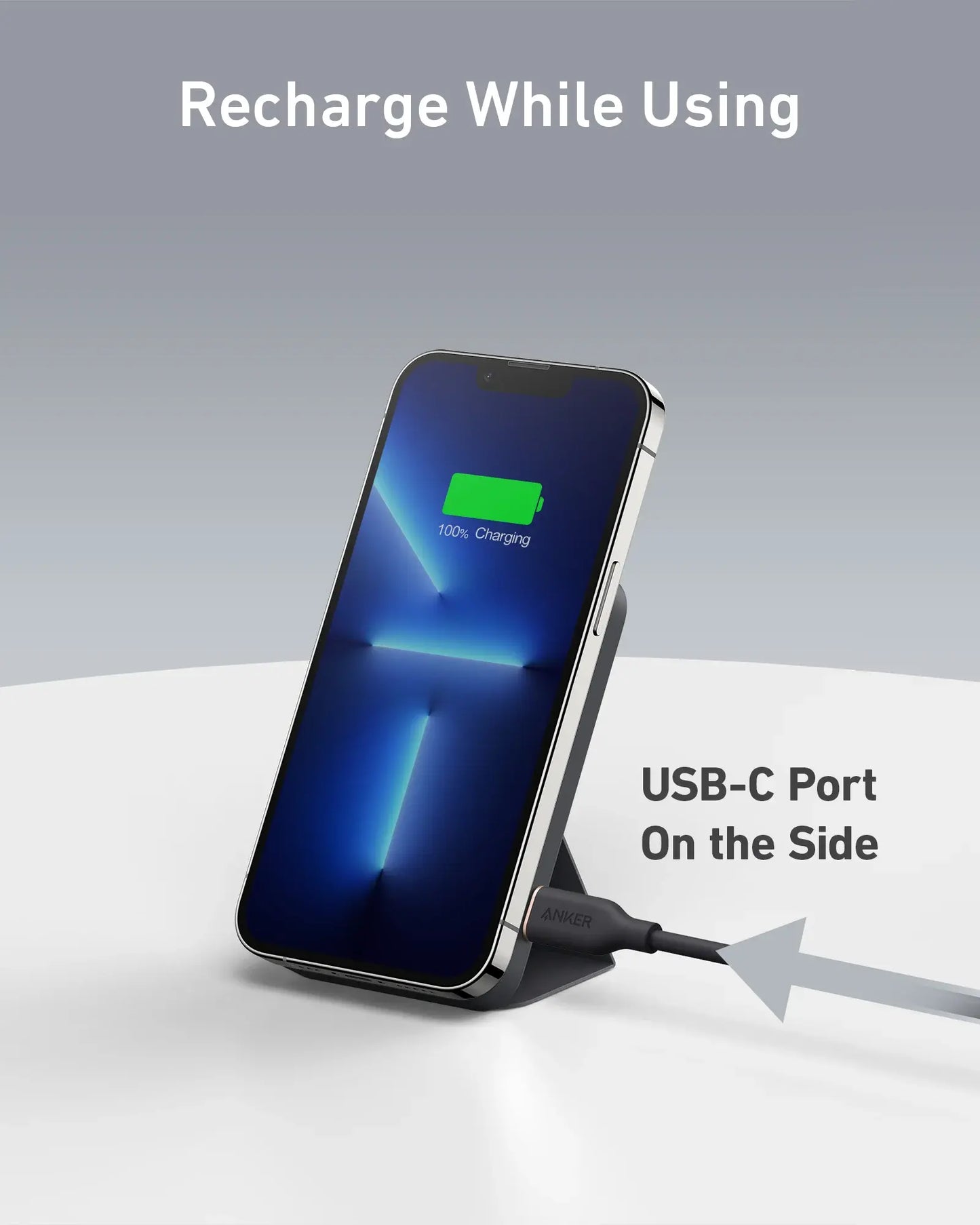 #Summervibes Anker Magnetic Power Bank, Built-In Foldable Stand, USB-C Port on the Side, 5,000Mah Capacity, Perfectly Compatible with Iphone 17/16/15/14/13 Series Summervibes