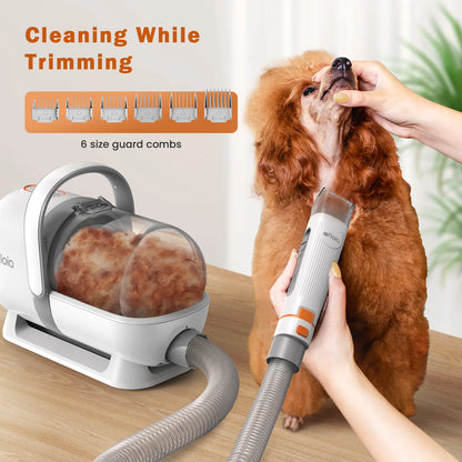 【Limitedtimeflashsale】Afloia Dog Grooming Kit, Pet Grooming Vacuum & Dog Clippers & Dog Brush for Shedding with Vacuum Grooming Tools, Petlovers Low Noise Dog Vacuum Hair Remover Pet Grooming Supplies Paw Trimmer Summervibes