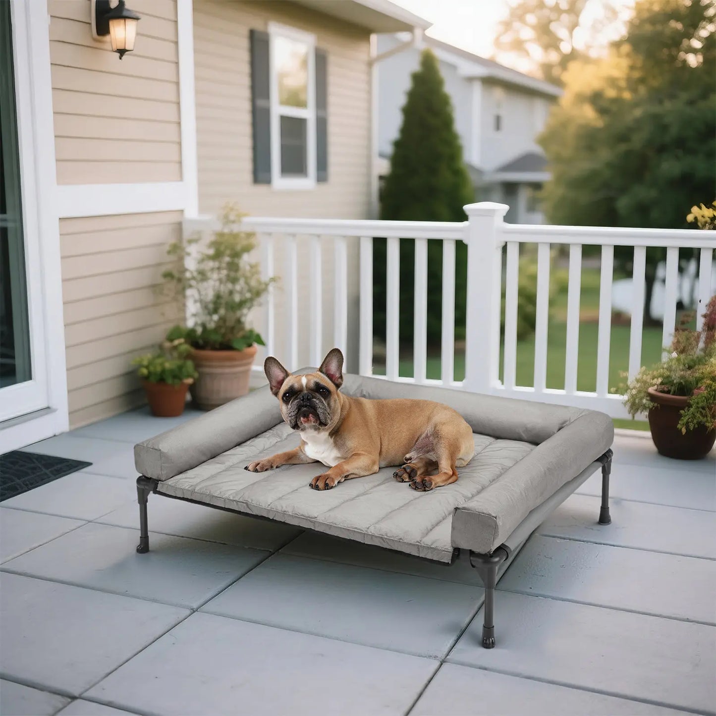 #Summervibes #Petlovers Veehoo Orthopedic Elevated Pet Bed – Joint Support & Anxiety Relief Calming Dog Couch with Soft Bolster Cushion | Healthy Deep Sleep, Breathable Mesh & Washable Cover