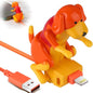 Funny Dog Charging Cable , Smartphone Funny USB Cable, USB Data Transmission, Mini Graduation Season Gift, Presents for Charging of Mobile Phones, Compatible with Type-C/Lightning
