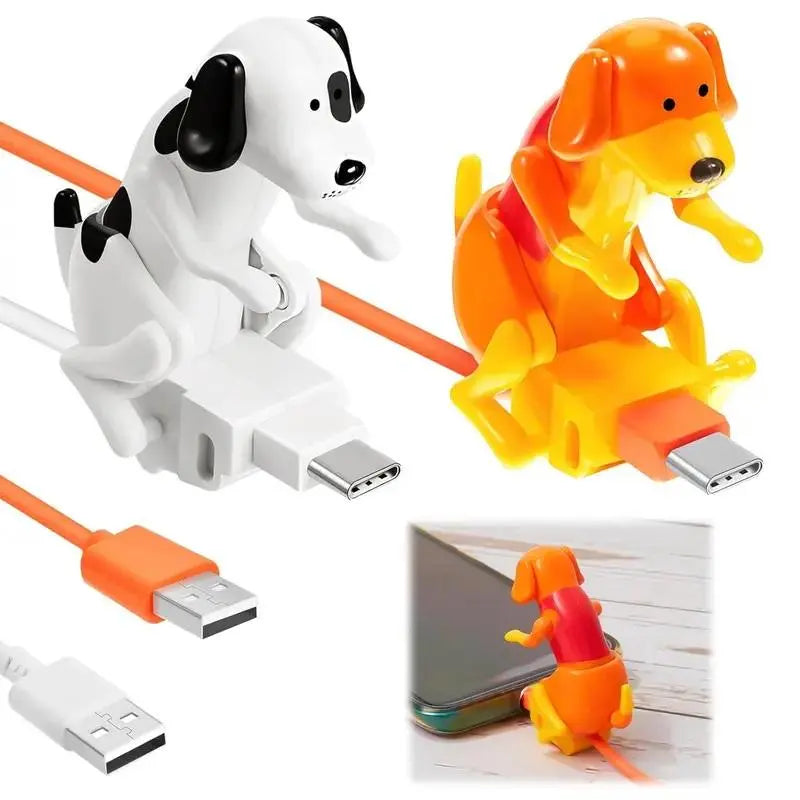 Funny Dog Charging Cable , Smartphone Funny USB Cable, USB Data Transmission, Mini Graduation Season Gift, Presents for Charging of Mobile Phones, Compatible with Type-C/Lightning