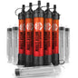 5 or 2 High Capacity Emergency Survival Water Straws - Personal Filter for Camping, Hiking, Travel Biking, Survival Preparedness, Lightweight Reusable