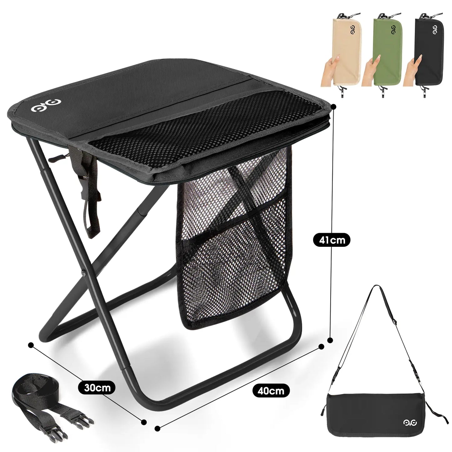 【Summervibes】Camdoor Camping Chairs, Folding Chair, 1.5 Lbs Ultra Light, Max Load Capacity 400Lbs, Portable Outdoor Folding Chair with Pocket, for Queuing, Fishing, Hiking Tours, Outdoor Activities Camping Accessories, Camping Supplies Tiktokshopsp