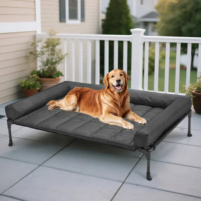 #Summervibes #Petlovers Veehoo Orthopedic Elevated Pet Bed – Joint Support & Anxiety Relief Calming Dog Couch with Soft Bolster Cushion | Healthy Deep Sleep, Breathable Mesh & Washable Cover