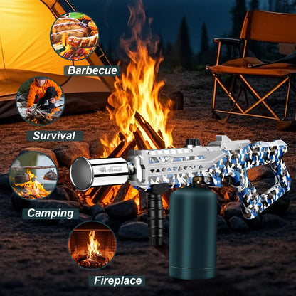 ARTFLAMM Powerful Propane Torch Gun, Multi-Use Torch with Adjustable Flame, Blow Torch for Campfire, Fire Pit Starter, Fun Gift (Propane Tank Not Included)