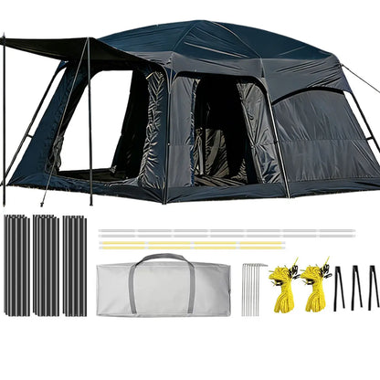 【Camping Essentials】2026 Extra Large 10-12 Person Family Tent Waterproof Instant Setup Oxford Polyester Lightweight Canopy with Mesh Windows & Double Doors - Camping Accessories for Outdoor Hiking Picnic Spacious Easy Pop up Glamping Gear Gifts