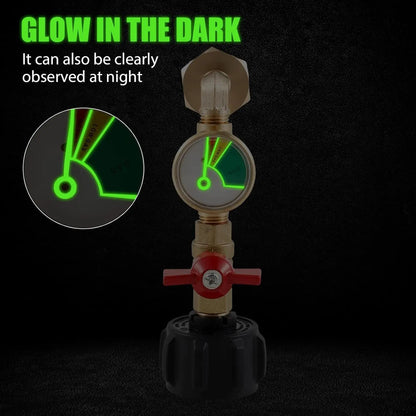 Propane Refill Adapter with Valve and Gauge, Gas Cylinder Filling Connector with Glow in the Dark Meter, Ball Valve Gas Tank Gas Connector, for Outdoor, Men Gifts, Tools & Hardware, Heavy Duty, Mini Gadgets