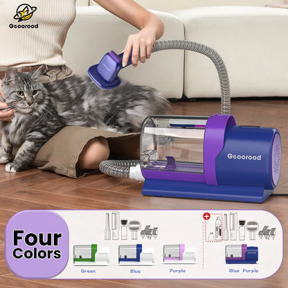 【Geoorood】 Geoorood Dog Grooming All-In-One Kit with Vacuum Brush 2.5L Large Pog, Stainless Steel Blades Lightweight Design 13Kpa Suction Force Portable Cleaning Set #Summervibes #Petlovers