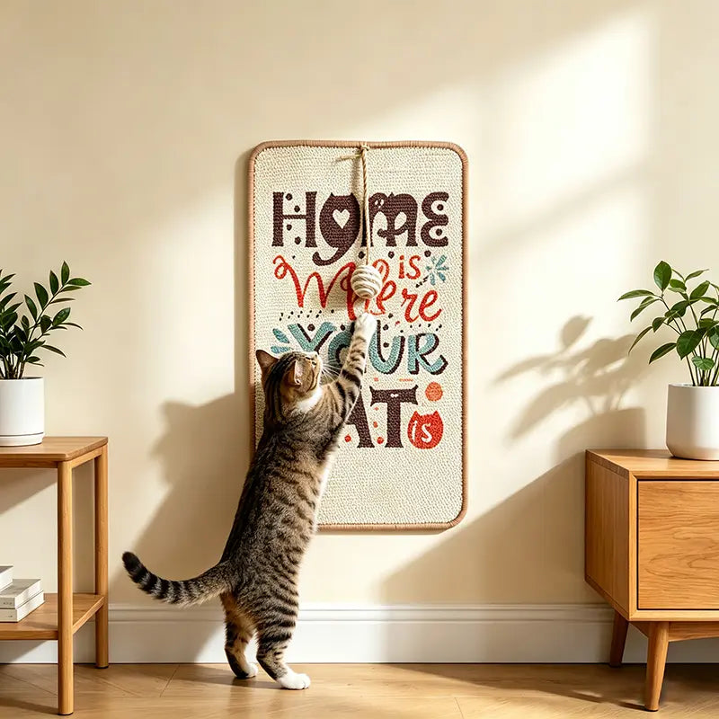 Wall Sisal Cat Scratcher Mat, Indoor Cat Scratching Pad for Furniture & Wall Protection, Durable Pet Scratcher for Cats Kittens