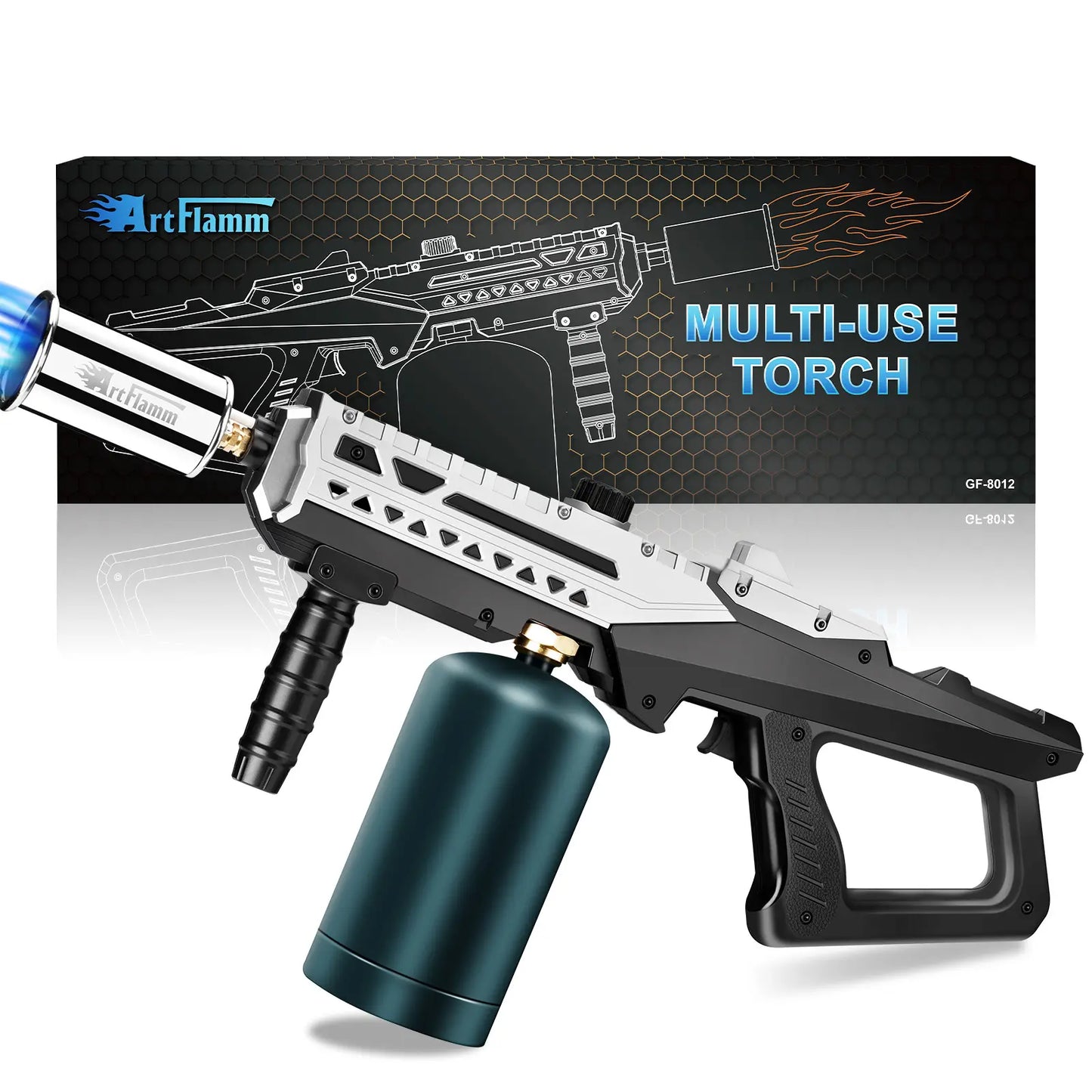 ARTFLAMM Powerful Propane Torch Gun, Multi-Use Torch with Adjustable Flame, Blow Torch for Campfire, Fire Pit Starter, Fun Gift (Propane Tank Not Included)