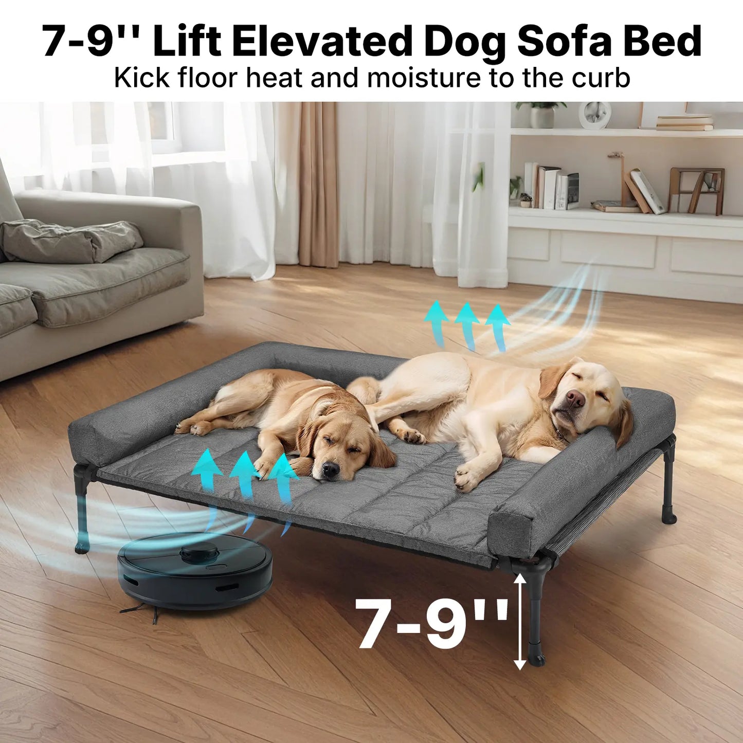 #Summervibes #Petlovers Veehoo Orthopedic Elevated Pet Bed – Joint Support & Anxiety Relief Calming Dog Couch with Soft Bolster Cushion | Healthy Deep Sleep, Breathable Mesh & Washable Cover