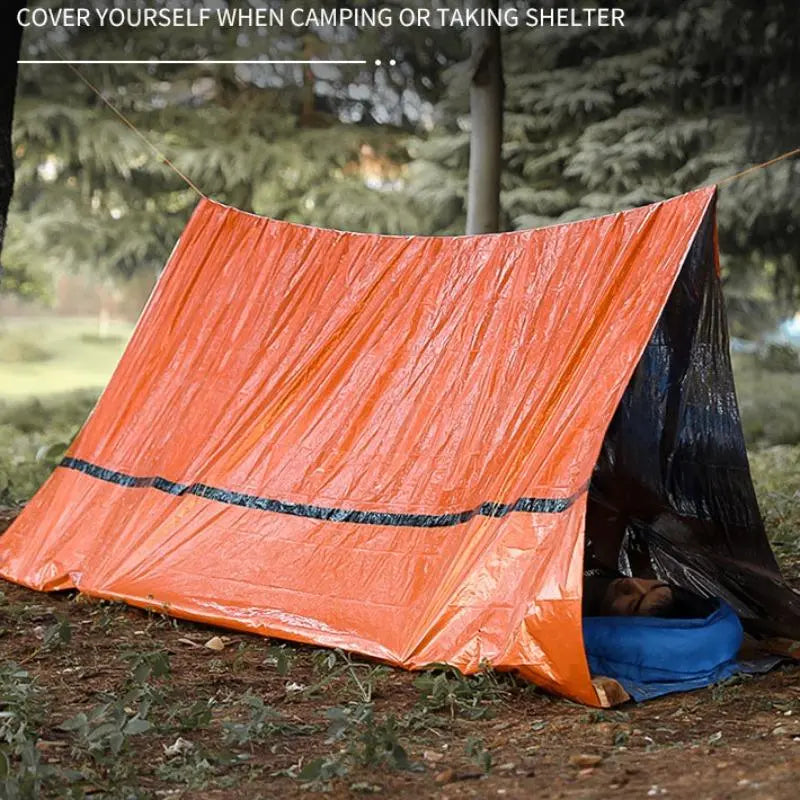 Portable Tent, Waterproof Rainproof Folding Tent with Whistle & Paracord for Outdoor Camping Hiking, Valentine'S Day Gift