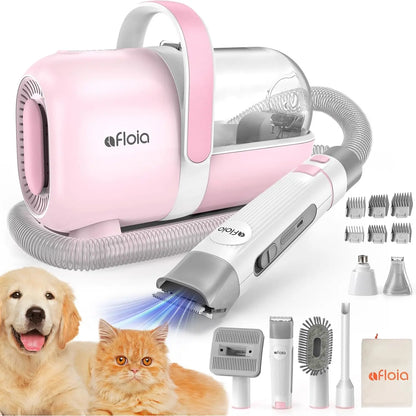 【Limitedtimeflashsale】Afloia Dog Grooming Kit, Pet Grooming Vacuum & Dog Clippers & Dog Brush for Shedding with Vacuum Grooming Tools, Petlovers Low Noise Dog Vacuum Hair Remover Pet Grooming Supplies Paw Trimmer Summervibes