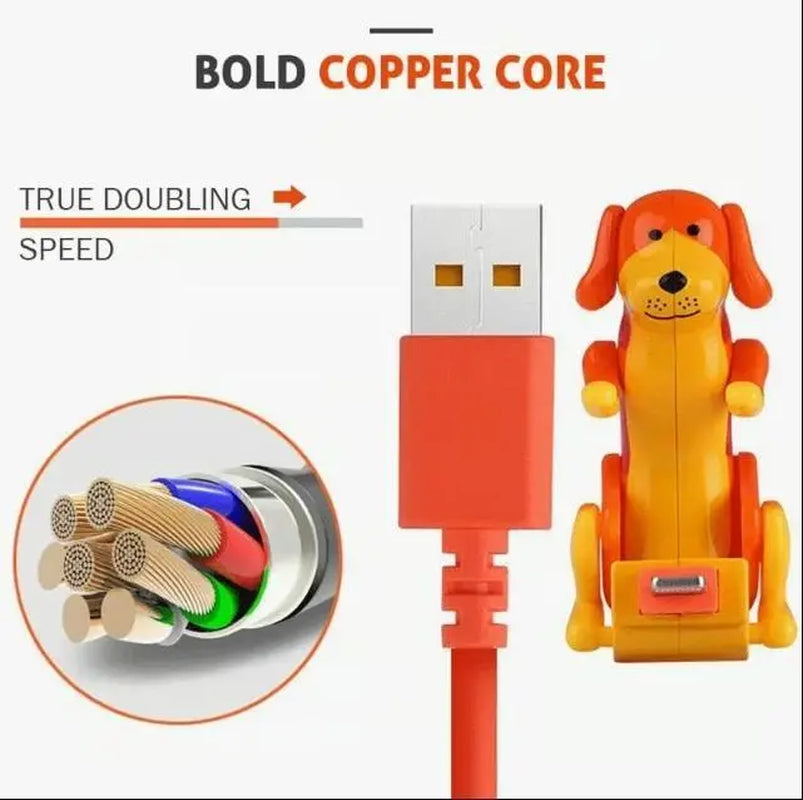 Funny Dog Charging Cable , Smartphone Funny USB Cable, USB Data Transmission, Mini Graduation Season Gift, Presents for Charging of Mobile Phones, Compatible with Type-C/Lightning