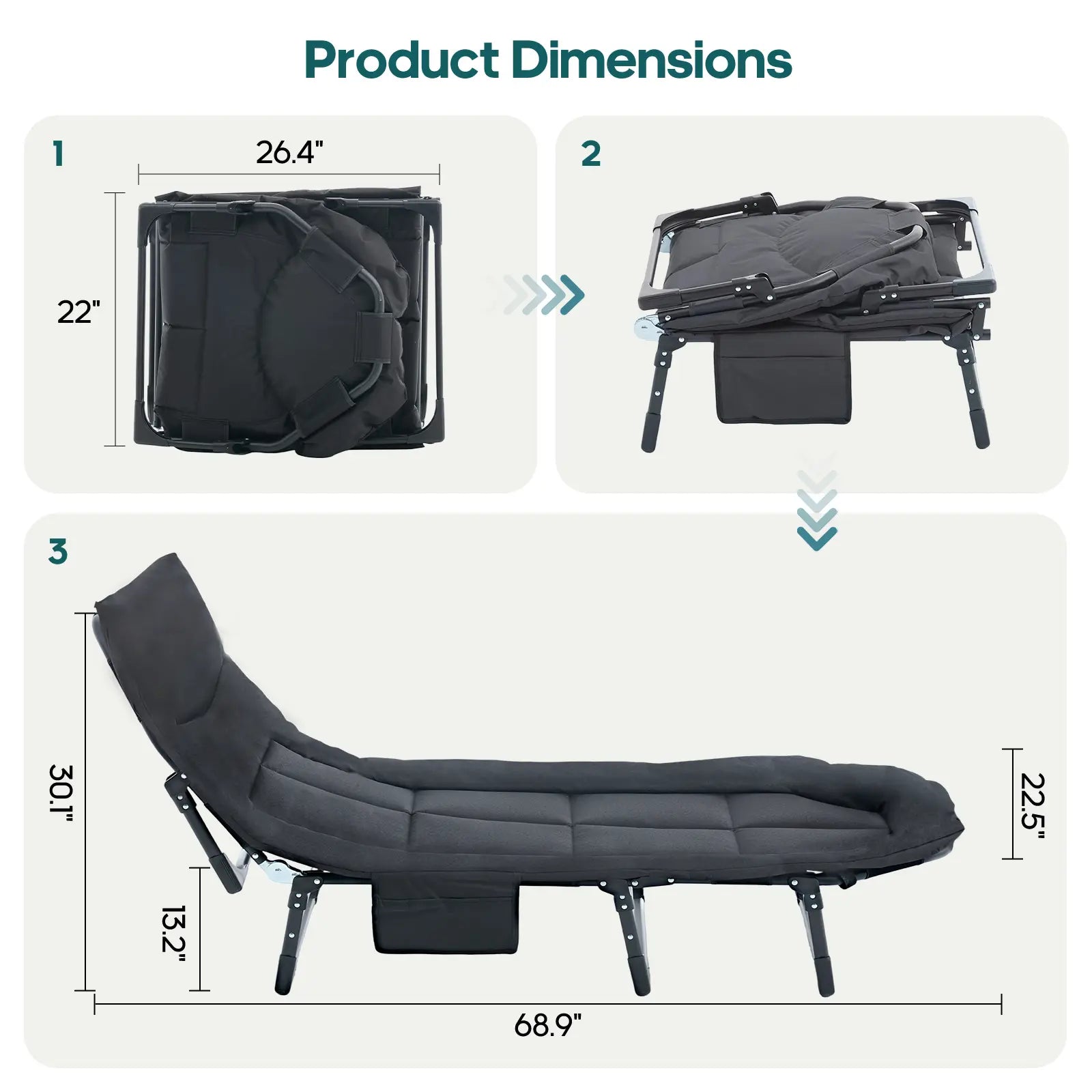Camping Cot for Adults, 6 Angle Adjustable Folding Camping Bed with Mattress, Foldable Camping Bed for Camp, Office, Outdoor, Lightweight Camping Cot Supports 450 Lbs
